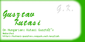 gusztav kutasi business card